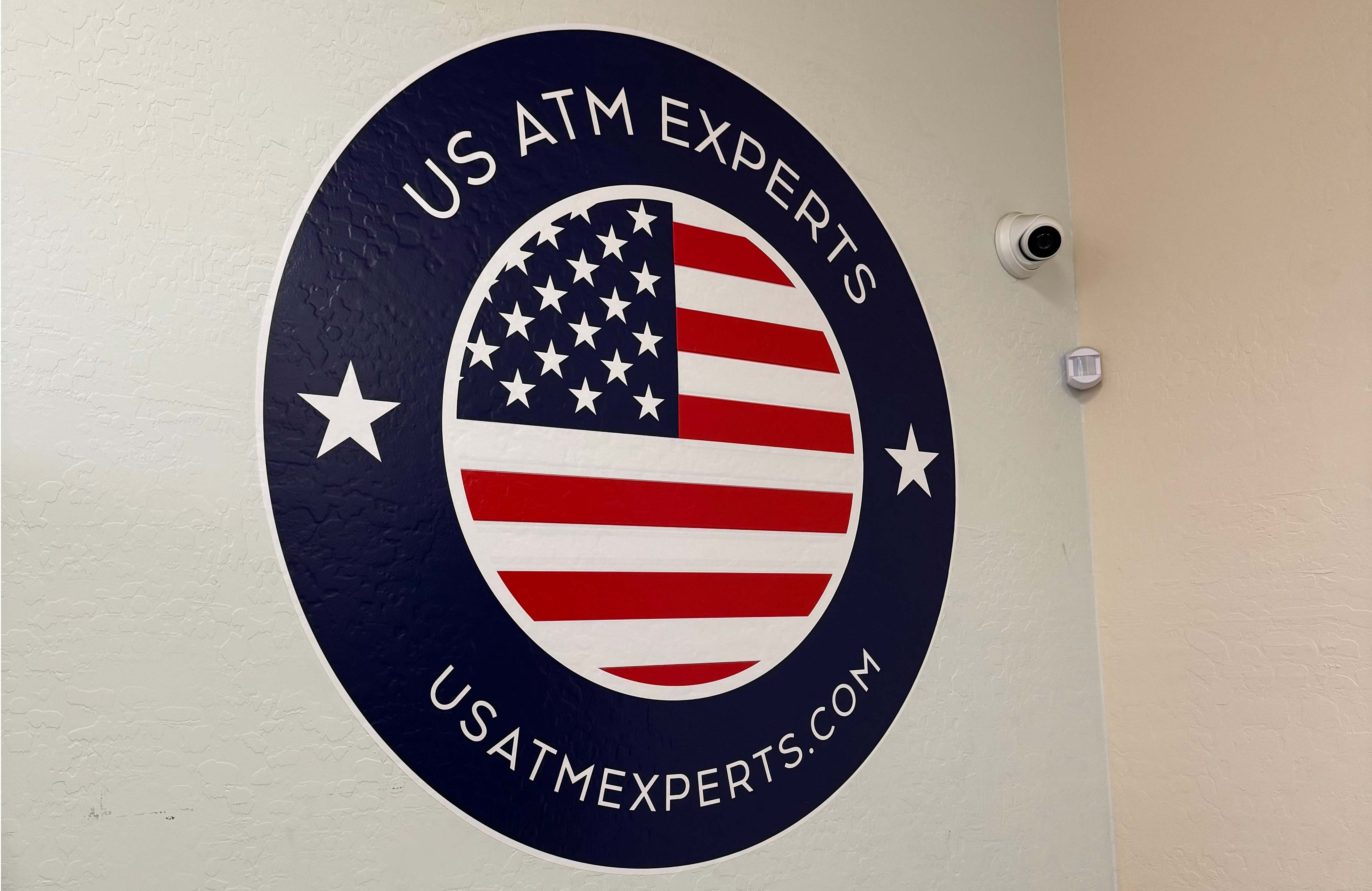 US ATM Logo installed as a wall graphic
